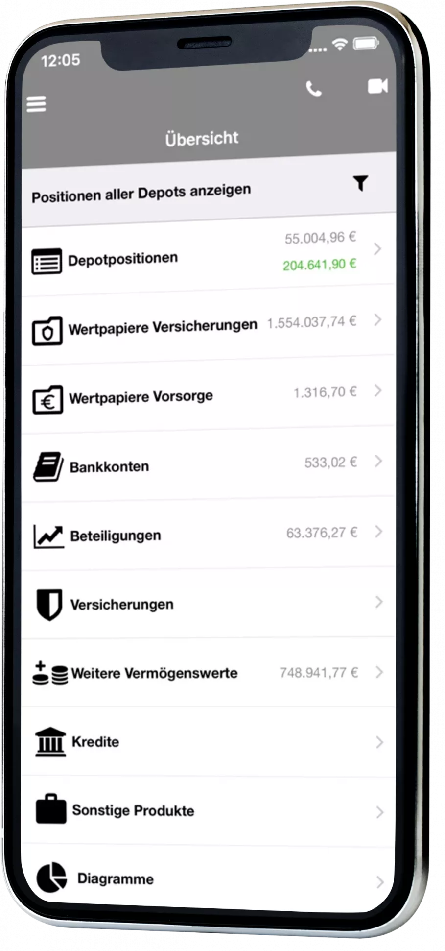 DFA App Übersicht